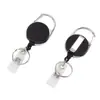 Retrátil Oval Fivela Fácil de Puxar Estrutura de Metal Fosco Crachá Fácil de Puxar Crachá Identificação Chaveiro Carretel de Crachá