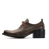 Sapatos Derby Masculinos de Bico Quadrado e Salto Alto, Sapatos Mágicos Vintage Desgastados com Solado Grosso e Aumento de Altura, Sapatos de Couro com Cadarço Estilo Britânico e Salto Grosso