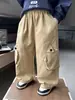 Pantalones de otoño para niño Q04, estilo nuevo, para niños pequeños y medianos, pantalones de trabajo, geniales y elegantes para primavera y otoño, pantalones holgados y casuales para bebés niños