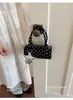 Bolso de mano transfronterizo con estampado de lunares japonés y coreano para mujer, bolsa tipo almohada versátil, linda y elegante, moda femenina, para hombro y cruzada