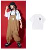 Hip-Hop Roupas de Moda Hip-Hop Infantil Verão Solto Cousy Estilo Terno de Duas Peças para Meninos e Meninas Performance de Dança