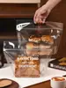 Bolsa de Embalaje para Pan Tostado con Asa, Pan de Molde Rebanado Auto-Sellante 450g, Bolsa Transparente con Cierre para Panadería 250g