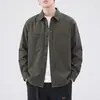Otoño 2026 Nuevo Estilo Retro Japonés Ropa de Trabajo Pesada Lavada Chaqueta Camisa para Hombre Holgada Casual Versátil Moda Algodón