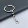 Chaveiro de Anel Plano de Metal com Pino de Olho Corrente de Chaveiro com Fecho Lagosta Acessórios para Joias Artesanais DIY Em Estoque Venda por Atacado