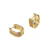 Pendientes de Lujo Ligero y de Gama Alta en Forma de U Completamente Incrustados con Diamantes Estilo Caliente Transfronterizo Cobre Incrustado Circonita Chapado en Oro de 18 Quilates Pendientes Cuadrados de Moda
