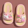 Pantuflas de verano para niñas con diseño de gatitos, divertidas y divertidas, antideslizantes, para el hogar, para niños grandes y bebés.