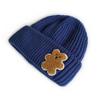 Gorro infantil de hermano gato, nuevo y bonito gorro de punto de oso, para bebés, masculinos y femeninos, de color liso, con bridas, moderno gorro de lana.