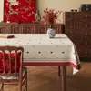 Mantel de Año Nuevo Impermeable y a Prueba de Aceite Sin Lavado Modelo Nuevo 2025 Uso Doméstico Nuevo Estilo Chino Mantel Festivo Rojo Tela para Mesa de Café