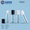 En Stock 30ml 50ml Botella de Vidrio Transparente Redonda Recta con Ruedita, Botella para Aceites Esenciales, Botella Roll-On para Desodorante, Botella Roll-On para Alivio del Dolor