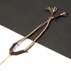 Cuerda de Algodón Retorcida a Mano de Xizang, Cuerda con Mango de Ágata y Jade Hetian, Cordón Colgante de Mango de Juguete Ajustable, Cuerda Gruesa