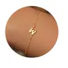 Pulseira Fina Amazon Cross-Border New Letter, Pulseira Elegante e Fashion para Meninas, Versátil para o Trabalho e Festas Diárias