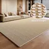 Alfombra de Sala de Dos Colores Imitación Sisal, Tapete para Mesa de Café de Sofá Bucle de Piña Anti-Garras de Gato, Alfombra de Dormitorio Estilo Wabi-Sabi en Stock