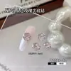 Rhinestones Octagonales K9 Premium para Uñas con Diseño de Rosa del Milenio, Populares Lujosos Brillantes Multifacéticos de Cristal con Base Puntiaguda para Uñas