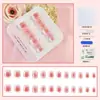 Venta Directa Personalizada de Fábrica Uñas Cortas, Medias y Largas para Manicura, Uñas Portátiles de Fototerapia Hechas a Mano, Pegatinas para Uñas, Estilo de Lujo Accesible 24 Piezas