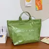 Bolso de Mano de Papel Dupont Retro a la Moda para Mujer 2025 Nuevo Gran Capacidad Textura Simple Bolso Tote de PVC para Viajes Diarios
