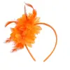 Diadema de Plumas de Flores de Carnaval Transfronterizo Fiesta Fiesta Actuación Plumas Accesorios para el Cabello Diadema Retro Accesorios para el Cabello Nupcial