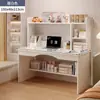 Comércio Exterior Amazon Mesa de Computador Mesa de Desktop Quarto Mesa para Uso Doméstico Estudante do Ensino Fundamental Estante Integrada Mesa de Estudo Simples