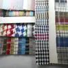 Nueva Tela Jacquard de Rayas Teñidas en Hilo de Lino Imitación Cuadros Rayas de Doble Línea Coloridas Tela para Tapicería de Sofá