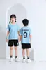 25-26 Youw Azul Claro No. 9 Uniforme de Fútbol Niños Adultos Camiseta Dos Barras Impresión Digital 14 Tallas-30 Tallas