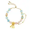 Pulsera Original de Cristales Naturales Personalizada de las Doce Constelaciones Estilo Fresco Moda Nueva Popular en Transmisiones en Vivo en Red Pulsera para Mujer