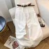 Jeans de Tiro Alto Pierna Ancha para Mujer Diseño Nuevo Primavera y Verano Pantalones Holgados Plisados Adelgazantes