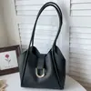 Bolsa de Cesta de Verduras para Madre e Hijo Transfronteriza de Alta Gama, Moderna, Sencilla, Tipo Cubo, Versátil, Pequeña, Fresca, Bolso Tote de Hombro Único