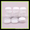 Sub-botella de crema 10g caja redonda blanca botella de plástico botella pequeña caja vacía de crema 10ml caja de sombras de ojos tarro de crema