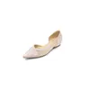 Zapatos de mujer de 4 cm de altura, con pedrería, punta fina, corte lateral, estilo hada de verano 2026, sandalias de malla con suela blanda