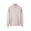 Suéter para Hombre Cuello Alto Color Sólido Capa Interior Camiseta Base Medio Cuello Alto Tejido Suéter Forrado de Polar Ropa Casual de Negocios para Hombre
