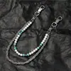 Pantalones de Jean Accesorios CHI Perla TA Cadena SM Cadena Turquesa ins Decoración Colgante Cadena para Cintura Pantalones de Vestir I Cadena Colgante I
