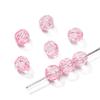 6mm Acrílico Imitación Cristal Facetado Transparente Color Brillante Perla de Esquina Perla con Agujero Pasante Material para Pulsera Pulsera Collar DIY