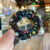 Diadema nueva colorida de felpa tejida con perlas diadema para el cabello de niños accesorios para el cabello banda gruesa para el cabello banda para el cabello de mujer alta elástica banda para el cabello caliente