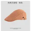 Algodón Puro Boina Estilo Hong Kong Calle de Fábrica Estilo Urbano Gorra de Béisbol al por Mayor Unisex Casual Adelgazante Facial Protección Solar para Exteriores Gorra Adelantada