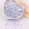 Estrellas huecas sirena flor de cerezo maquillaje de escenario infantil brillo lentejuelas diy material pegamento funda de teléfono móvil lentejuelas 10g