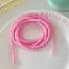 En stock venta al por mayor 1.4 cable de datos tricolor cuerda de protección línea de bobinado anti-rotura cubierta protectora de línea de carga universal Android