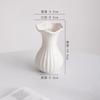 Shumen Blanco Nórdico Boca Grande Simple Cerámica Decorativo Jarrón para Flores Secas Flores Acuáticas Sala de Estar Arreglos Florales Decoración de Escritorio