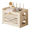 Estante de Almacenamiento para Router Wifi de Sala de Estar Caja de Almacenamiento para Decodificador de TV en Casa Caja Organizadora de Almacenamiento Multicapa con Regleta