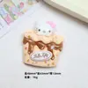 Accesorios de resina DIY de gato postre con temática de comida de dibujos animados para fundas de teléfono, pinzas para el cabello, imanes para refrigerador, llaveros, colgantes y joyería - al por mayor