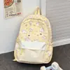 Mochila versátil de gran capacidad para mujer, mochila escolar a cuadros de gato de dibujos animados para estudiantes, mochila ligera para el día a día para estudiantes de secundaria y preparatoria