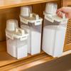 Cubo de Almacenamiento para Detergente de Lavar Ropa para el Hogar Grande y Pequeño de Plástico Sellado con Tapa para Prevenir la Humedad Tanque de Almacenamiento para Detergente de Lavar Ropa con Asa de Anillo