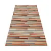 Alfombra de Cocina de Bucle Nuevo Estilo, Tira Larga, Retro, Engrosada, Antideslizante, Absorbente de Agua para el Hogar, Resistente al Aceite, Resistente a la Suciedad, Alfombra para Pies
