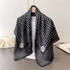 Bufanda Cuadrada Grande de Seda Artificial para Mujer, Primavera y Verano, Delgada, para Viaje, Protector Solar, Chal, 90x90cm, Bufanda, Bufanda Decorativa, Pañuelo para la Cabeza