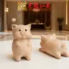 Yiming Xianyuan Gato Acostado Gato Ciprés Rojo Madera de Haya Gato Roto Accesorios Gato Hecho a Mano DIY Colgante para Bolsa Joyería de Dibujos Animados Colgante Gato