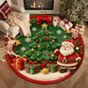 Tapete de Chão de Veludo de Cristal de Natal Americano TEMU Tapete Decorativo para Atmosfera Festiva Resistente a Manchas Resistente ao Desgaste Adesivo para Tapete de Pé