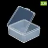 Caja Universal Engrosada para Tapones de Oído con Tapa Caja Pequeña Caja de Embalaje Plástico Mini Transparente Caja de Almacenamiento Caja Cuadrada A38