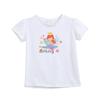 Camiseta para Niñas 2026 Nuevo Estilo Top Infantil Dibujo Sirena Estampado Letra Manga Corta Cumpleaños Ropa Infantil Al Por Mayor