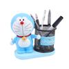 Contenedor de bolígrafos azul regordete de Gato Ding Dang para regalo de novia, manualidades de resina Doraemon, adornos hechos a mano, lindos, para estudiantes