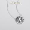 Colar Árvore de Sophora em Prata de Lei S925 Feminino Europeu e Americano Luxo Folhas Pingente de Diamante Corrente de Pescoço Versátil Corrente de Clavícula de Alta Qualidade