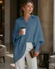Suéter de punto pullover de cuello redondo para mujer, estilo cruzado europeo y americano, otoño e invierno 2026, suéter casual de color liso holgado para mujer, Amazon