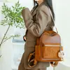 Mochila Nova Estilo Coreano Outono 2026, Mochila Feminina Fashion e Simples, Padrão de Diamante, Alta Estética, Mochila Escolar Elegante para Estudantes
